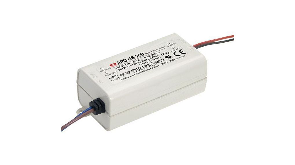 APC 16 700 MEAN WELL Constant Current LED Driver 17W 700mA 9 24V